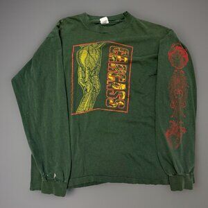 Vintage 90s Carcass Band T Shirt Mens XL 22x26 Green Long Sleeve 1994 USA